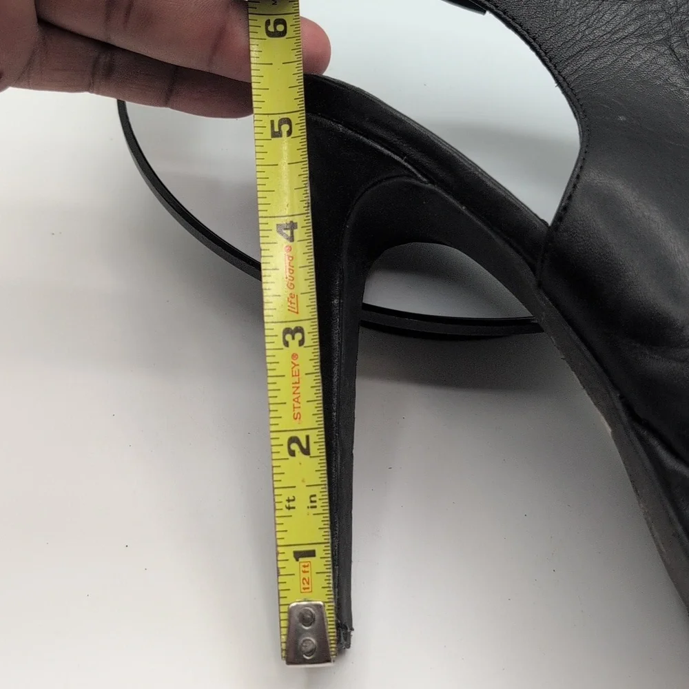 BCBGENERATION| Black Leather High Heel Ankle Boots - Picture 16 of 16